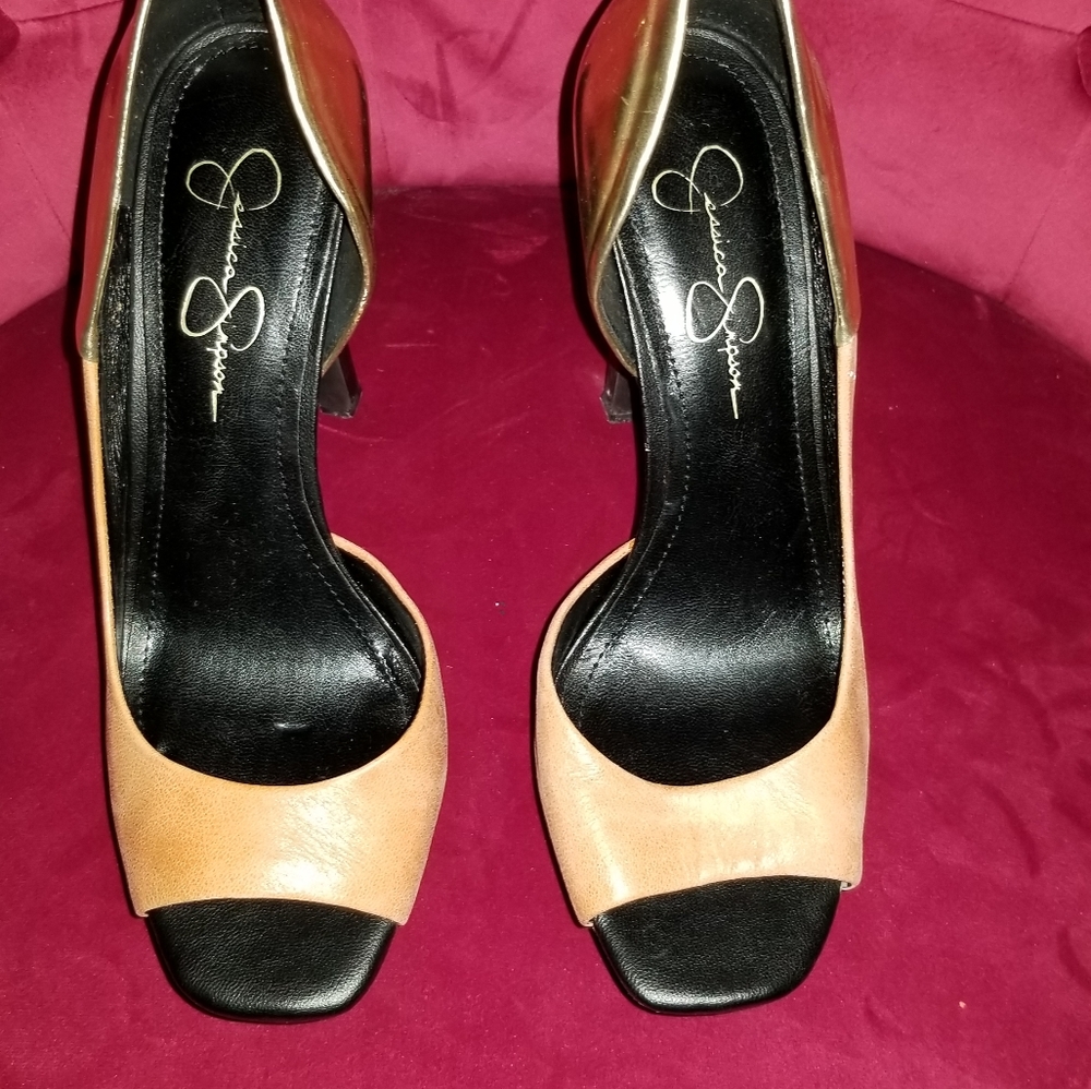 Peach/Gold Multi Heels